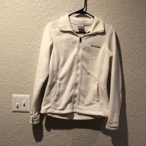 White Fleece Columbia Jacket
